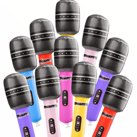 10.5" Inflatable Microphone - 12 pc