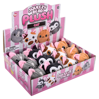 Squeezy Bead Plush Cat - 12 pc