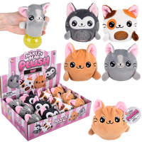 Squeezy Bead Plush Cat - 12 pc