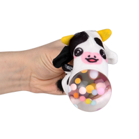 Squeezy Bead Plush Cow - 12 pc