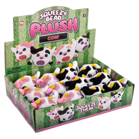 Squeezy Bead Plush Cow - 12 pc