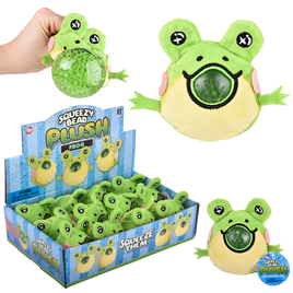 Squeezy Bead Plush Frog - 12 pc