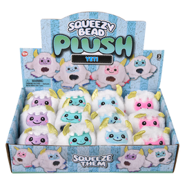 Squeezy Bead Plush Yeti - 12 pc