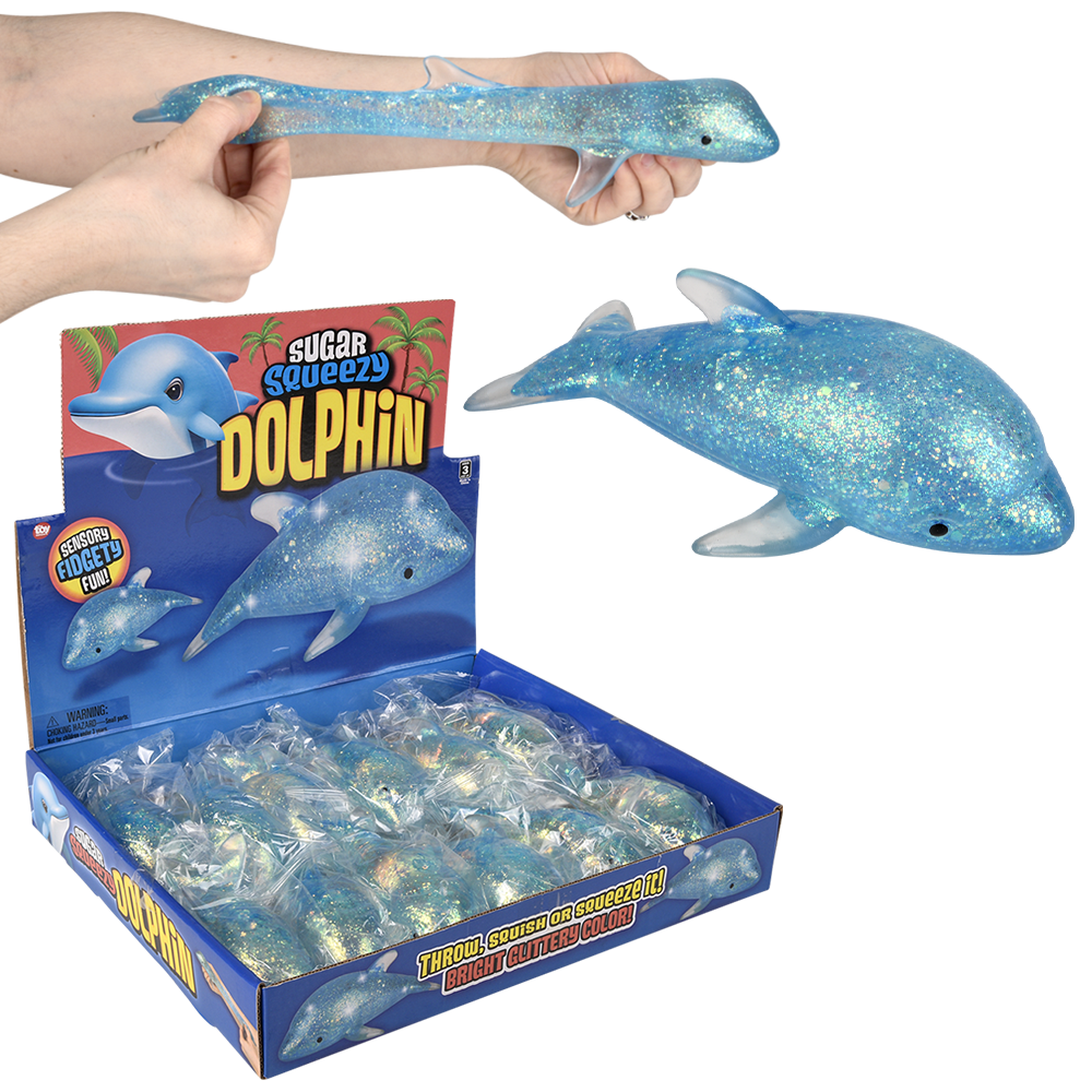 米12” Steps Sugar DLP2001 DOLPHIN /00250 Squeezy Sugar Dolphin - 12 pc| Prize Guyz