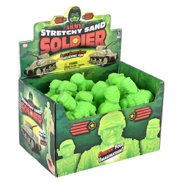 Army Stretchy Sand Soldier - 12 pc