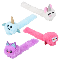 Plush Animal Slap Bracelet - 12 pc