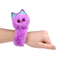 Plush Animal Slap Bracelet - 12 pc