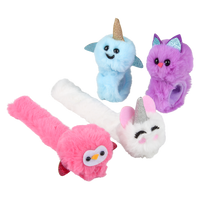 Plush Animal Slap Bracelet - 12 pc