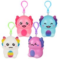 Squish Axolotl Backpack Clip - 12 pc