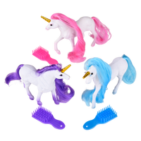 Flocked Unicorn Playset - 12 pc
