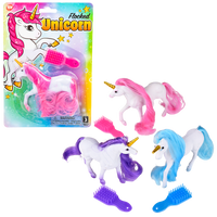 Flocked Unicorn Playset - 12 pc