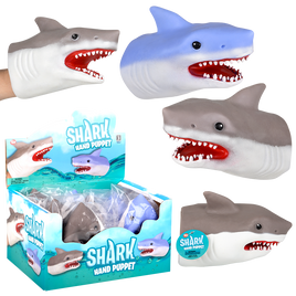 Stretchy Shark Hand Puppet - 12 pc