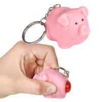 Pooping Pig Keychains - 12 pc