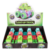 Light Up Friction Gear Big Wheel Truck - 12 pc