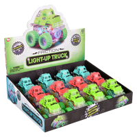 Light Up Friction Gear Big Wheel Truck - 12 pc