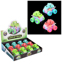 Light Up Friction Gear Big Wheel Truck - 12 pc